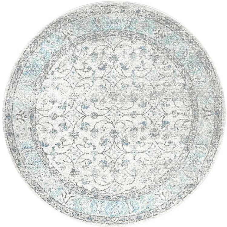 Kirklands Home Area Rugs|Aqua Rio Round Area Rug, 5 ft.