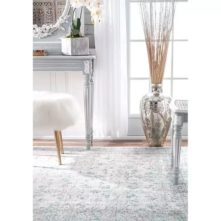 Kirklands Home Area Rugs|Aqua Rio Round Area Rug, 5 ft.