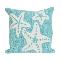 Kirklands Home Outdoor Cushions & Pillows|Aqua Sea Gems Outdoor Throw Pillow