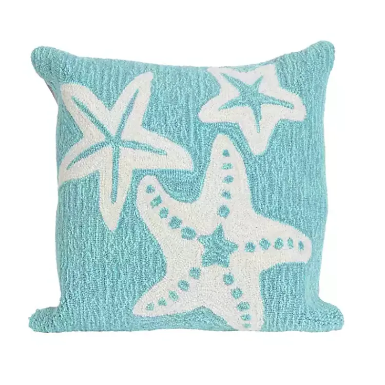Kirklands Home Outdoor Cushions & Pillows|Aqua Sea Gems Outdoor Throw Pillow