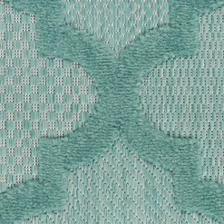Kirklands Home Outdoor Rugs|Aqua Trellis Indoor/Outdoor Area Rug, 6x9 Blue