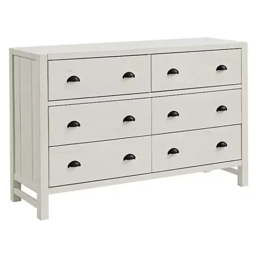 Kirklands Home Dressers & Chests|Arden Wood 6-Drawer Dresser White