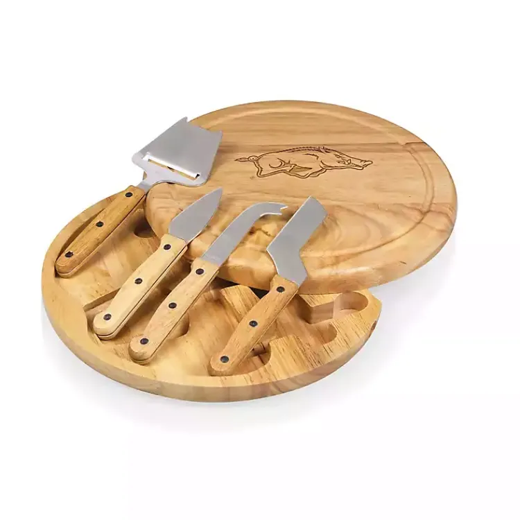 Kirklands Home Serving & Entertaining|Arkansas Razorbacks Cheese Board and Tool Set Tan