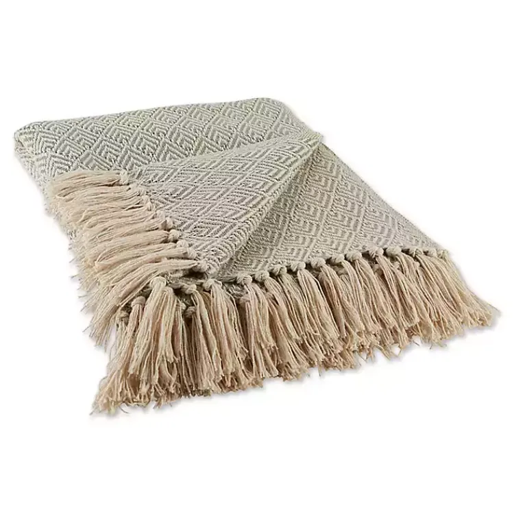 New Artichoke Diamond Fringe Throw Blankets & Throws