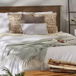 Artichoke Herringbone Fringe Throw Blankets & Throws