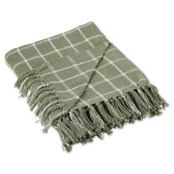 New Artichoke Plaid Fringed Throw Blankets & Throws