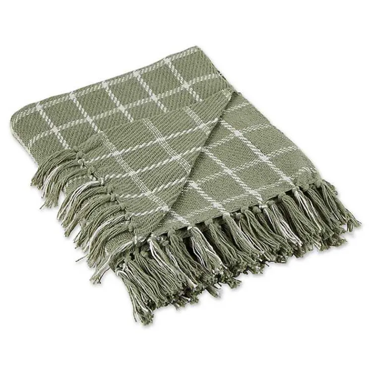 New Artichoke Plaid Fringed Throw Blankets & Throws