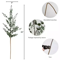 Sale Artificial Eucalyptus Stems, Set of 3 Stems & Bouquets