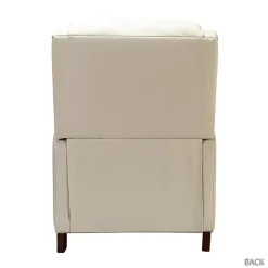 Kirklands Home Accent Chairs|Arturo Leather Wingback Recliner Ivory