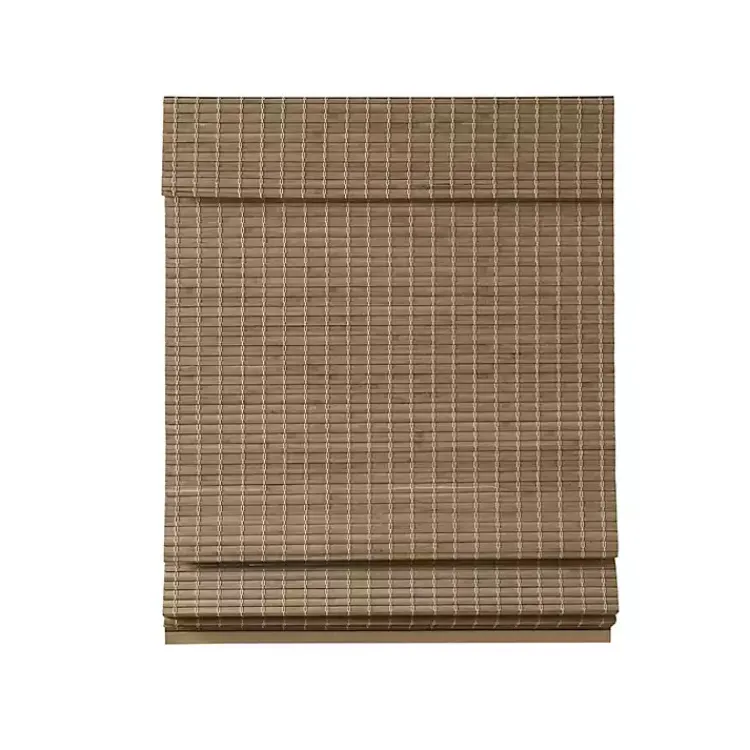Kirklands Home Curtains & Drapes|Ash Bamboo Light Filtering Roman Shade, 33 in. Brown