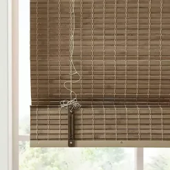 Kirklands Home Curtains & Drapes|Ash Bamboo Light Filtering Roman Shade, 33 in. Brown