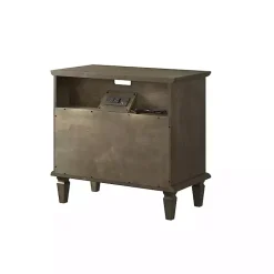 Kirklands Home Nightstands|Ash 2-Drawer Wood Nightstand Brown