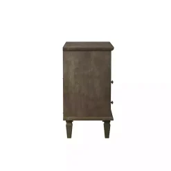 Kirklands Home Nightstands|Ash 2-Drawer Wood Nightstand Brown