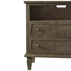 Kirklands Home Nightstands|Ash 2-Drawer Wood Nightstand Brown