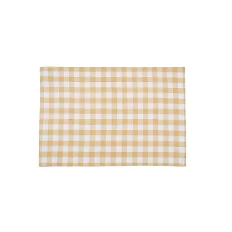Kirklands Home Table Linens|Ashford Buffalo Check Placemats, Set of 6 Yellow