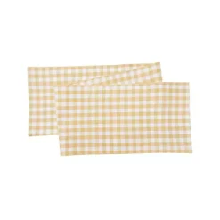 Kirklands Home Table Linens|Ashford Buffalo Check Table Runner Yellow