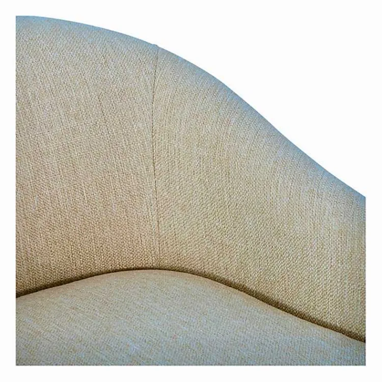 Kirklands Home Accent Chairs|Ashton Swivel Chair with Wood Base Tan