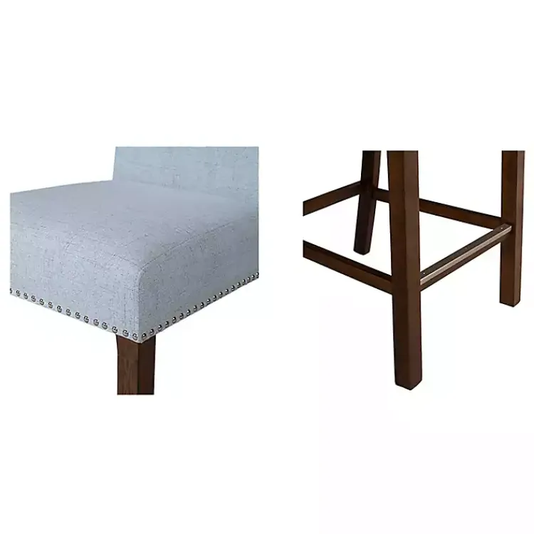 Kirklands Home Bar Stools & Counter Height Stools|Aubrey Upholstered 2-pc. Counter Stool Set Blue