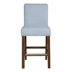 Kirklands Home Bar Stools & Counter Height Stools|Aubrey Upholstered 2-pc. Counter Stool Set Blue