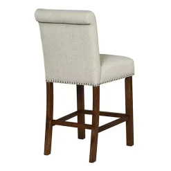 Kirklands Home Bar Stools & Counter Height Stools|Aubrey Natural Upholstered 2-pc. Counter Stool Set Tan