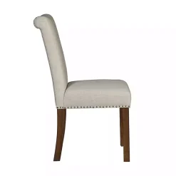 Kirklands Home Dining Chairs|Aubrey Natural Upholstered 2-pc. Dining Chair Set Tan