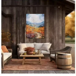 Kirklands Home Outdoor Wall Decor|Autumn Ascension Outdoor Canvas Art Print