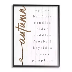 Outlet Autumn Checklist Canvas Wall Art Fall
