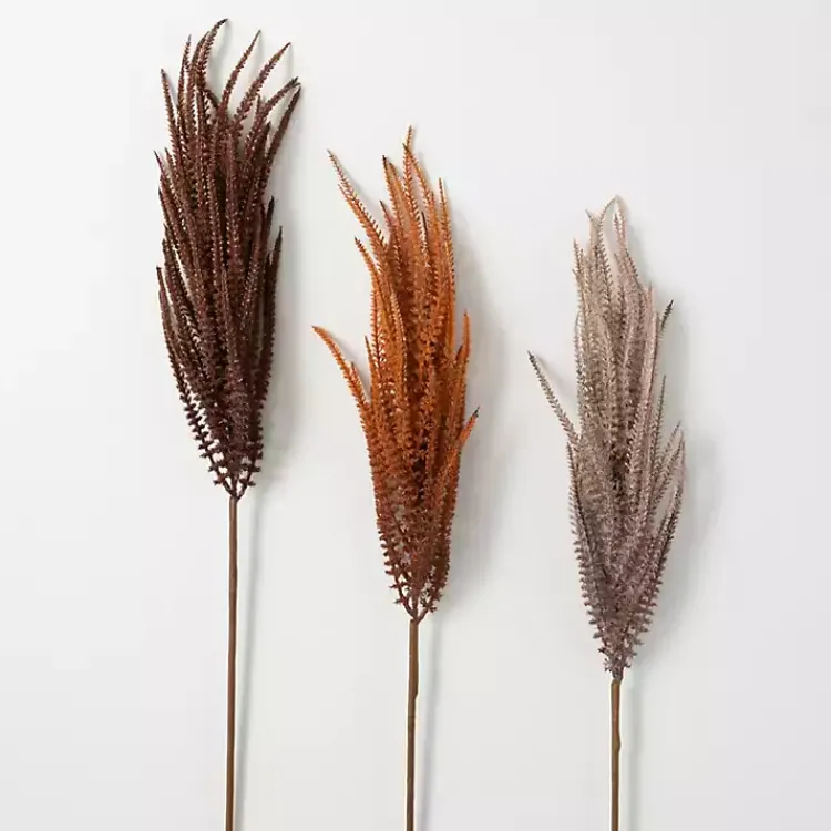 Sale Autumn Feather Grass Stems, Set of 3 Fall