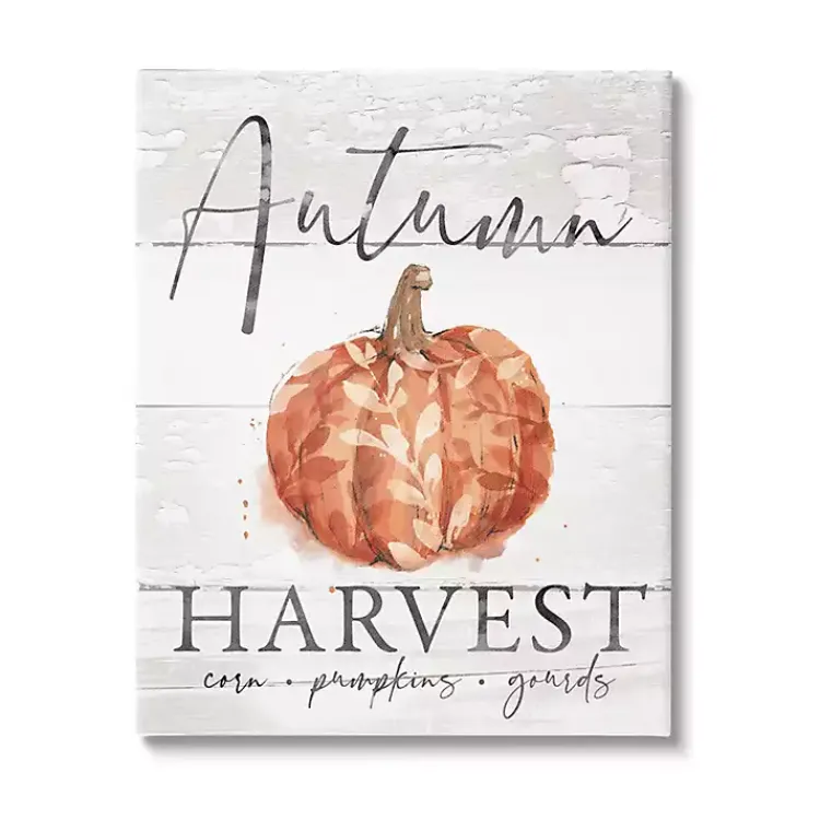 New Autumn Harvest Canvas Wall Plaque Fall