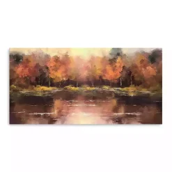 Clearance Autumn Lake Canvas Art Print, 20x10 in. Fall