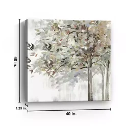 Kirklands Home Canvas Art|Autumn Leaves Neutral Giclee Canvas Art, 40x40 in. Tan