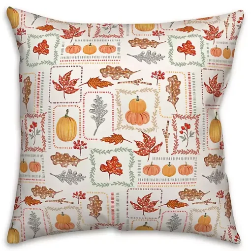 Online Autumn Patchwork Indoor/Outdoor Pillow Fall