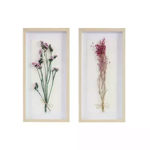 Kirklands Home Framed Art|Avant Garden Dried Flowers Shadowboxes, Set of 2
