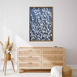 Kirklands Home Canvas Art|Azure Blooms Framed Canvas Art Print