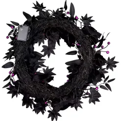 Outlet Bad to the Bone Black Roses Wreath Halloween