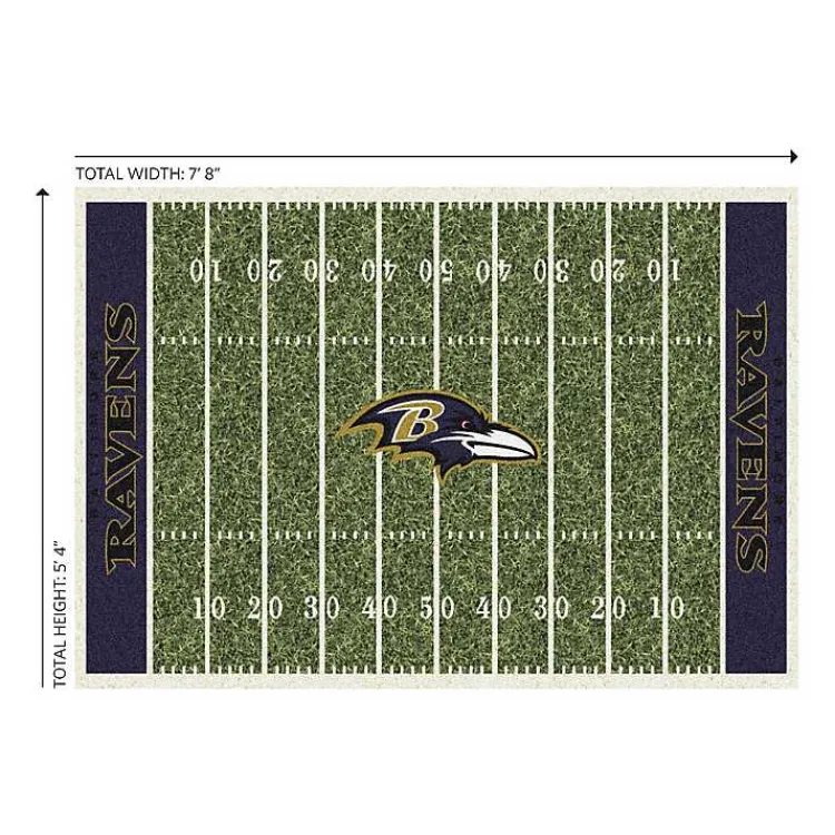 Kirklands Home Area Rugs|Baltimore Ravens Home Field Area Rug, 6x8