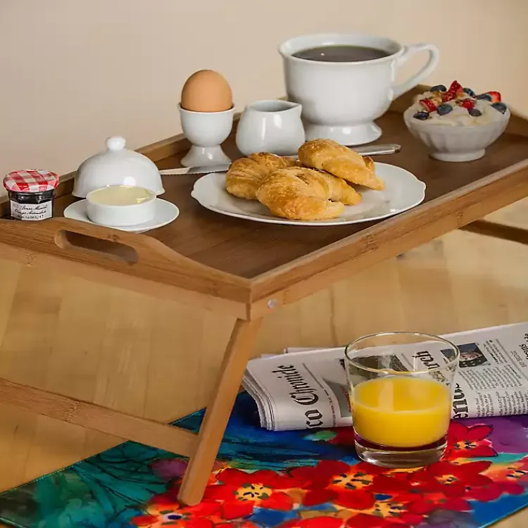 Kirklands Home Serving & Entertaining|Bamboo Folding Tray Tan