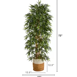 Sale Bamboo Tree in Woven Basket, 6 ft. Trees & Topiaries