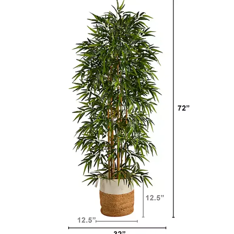 Sale Bamboo Tree in Woven Basket, 6 ft. Trees & Topiaries