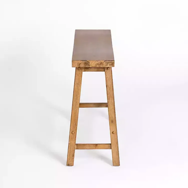 Kirklands Home Bar Stools & Counter Height Stools|Barnwood Wire Brush Sonoma Counter Bench Brown