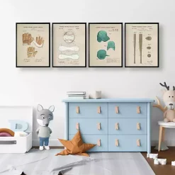 Kirklands Home Framed Art|Baseball Patents Framed Art Prints Multi