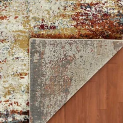 Kirklands Home Area Rugs|Bastia Ivory Orange Area Rug, 5x7 Multi