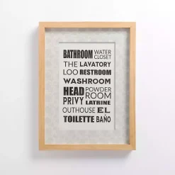 Kirklands Home Wall Quotes & Signs|Bathroom Names Framed Wall Plaque