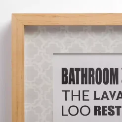 Kirklands Home Wall Quotes & Signs|Bathroom Names Framed Wall Plaque
