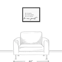 Kirklands Home Wall Quotes & Signs|Be Warm Be Welcome Framed Canvas Art Print