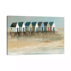 Kirklands Home Canvas Art|Beach Cabins Canvas Art Print Multi