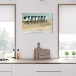 Kirklands Home Canvas Art|Beach Cabins Canvas Art Print Multi