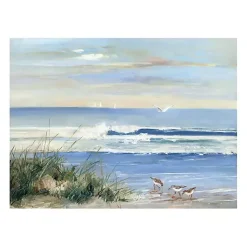 Kirklands Home Canvas Art|Beach Combers Giclee Canvas Art Print, 40x30 Blue