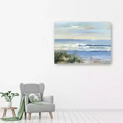 Kirklands Home Canvas Art|Beach Combers Giclee Canvas Art Print, 48x36 in. Blue