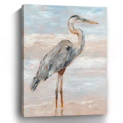 Kirklands Home Canvas Art|Beach Heron I Giclee Canvas Art Print, 48x36 in. Blue